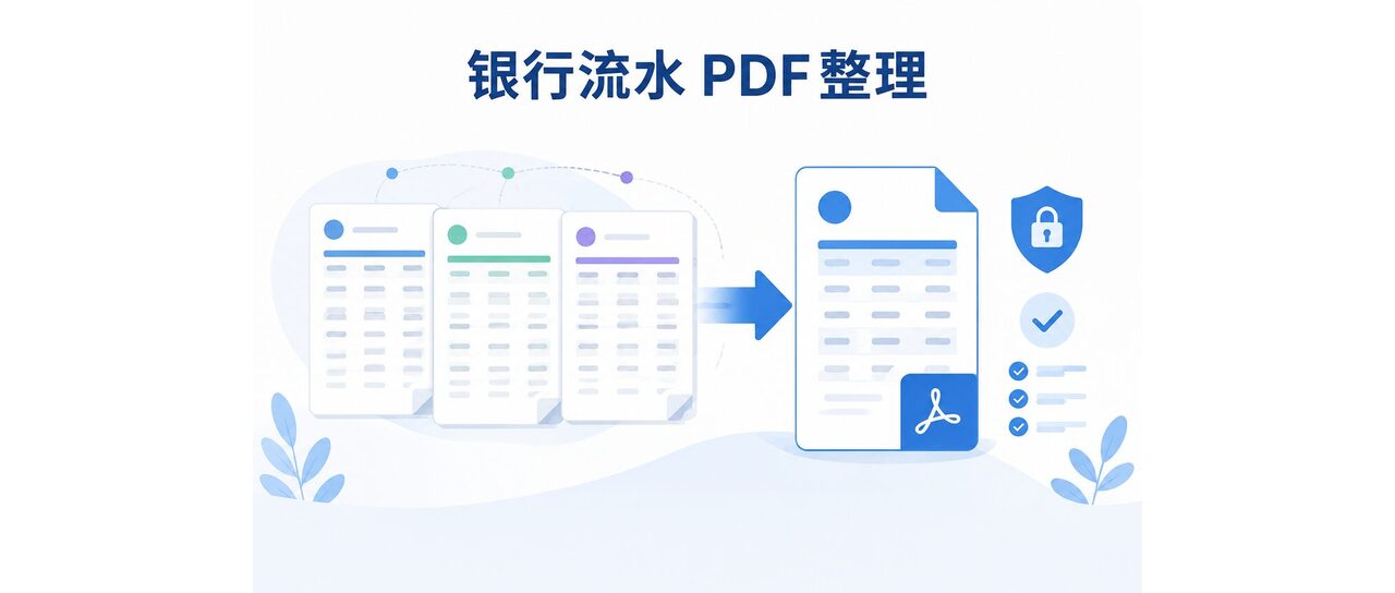 银行流水PDF从原件到提交副本的整理流程