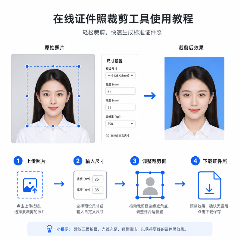 证件照裁剪工具操作界面