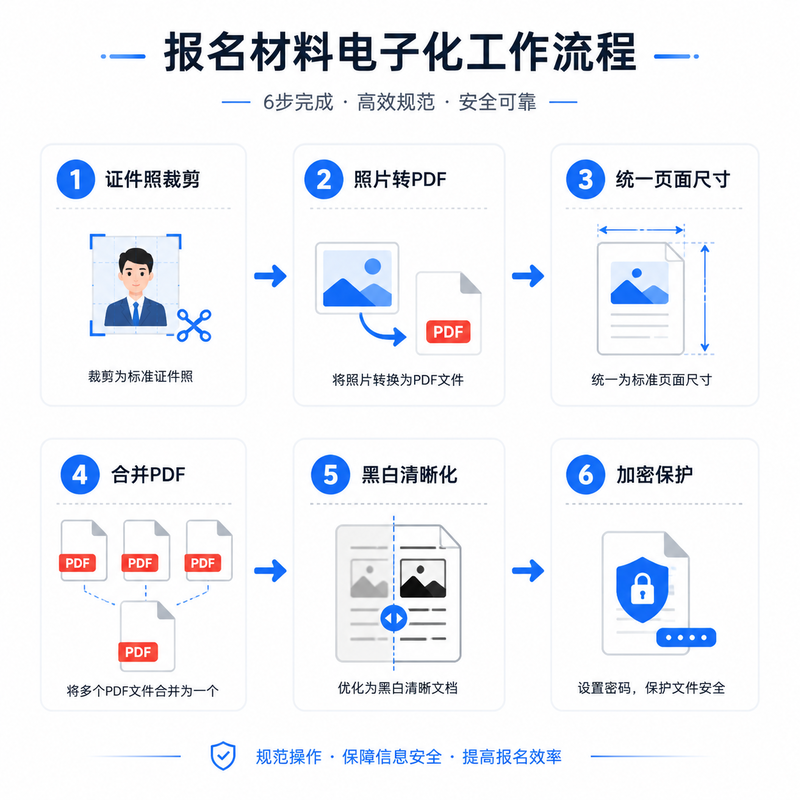 报名材料电子化6步工作流程