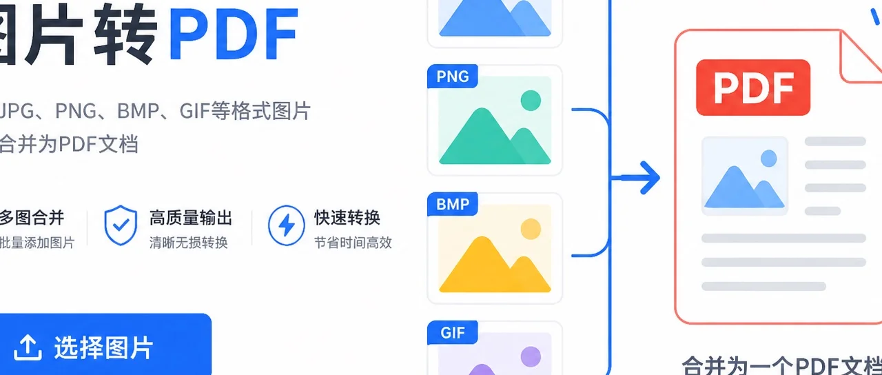 手机拍了一堆文档照片？这个免费工具一键合成PDF，还能调顺序