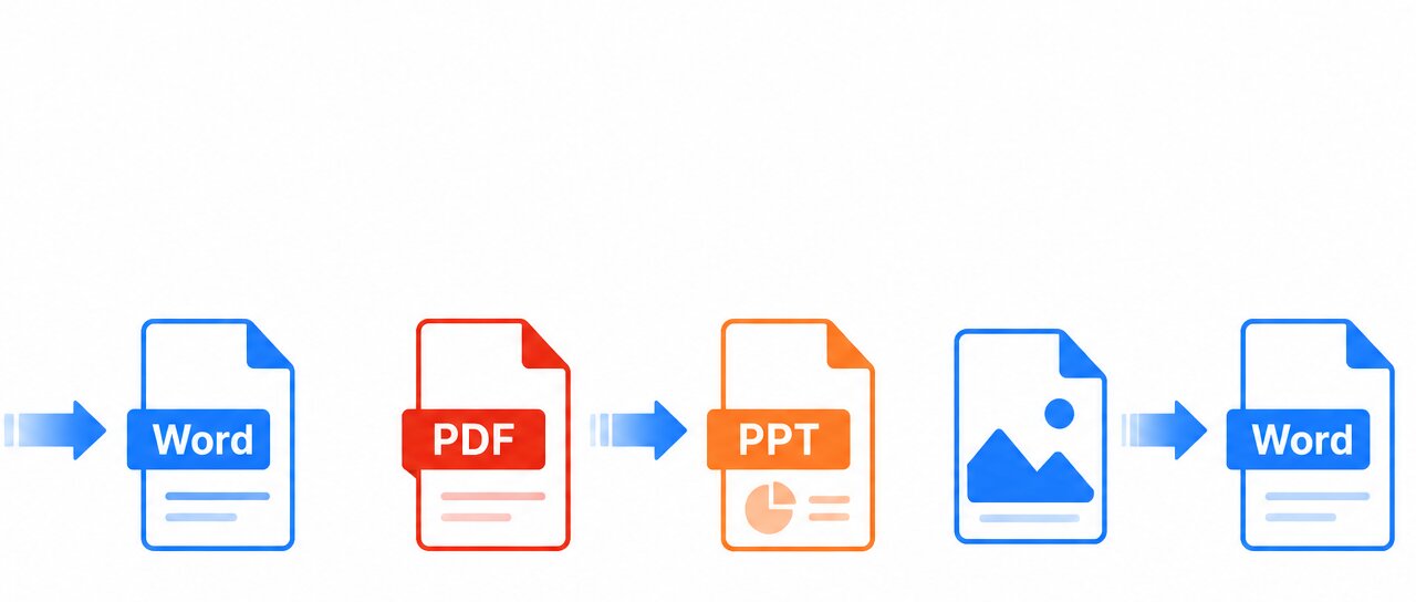 PDF/图片转Word、转PPTX总变形？这篇文档格式转换指南讲透了