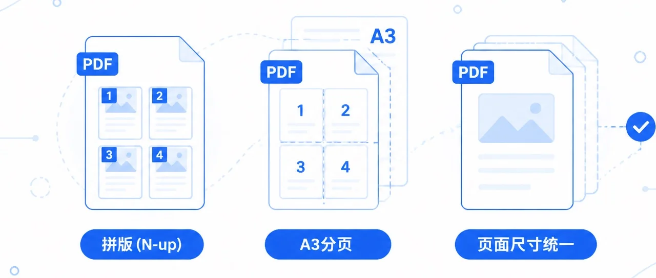 PDF打印排版不会调?拼版/分页/统一尺寸,这一篇讲透三个免费工具