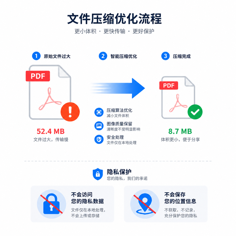 文件瘦身与隐私保护工作流示意