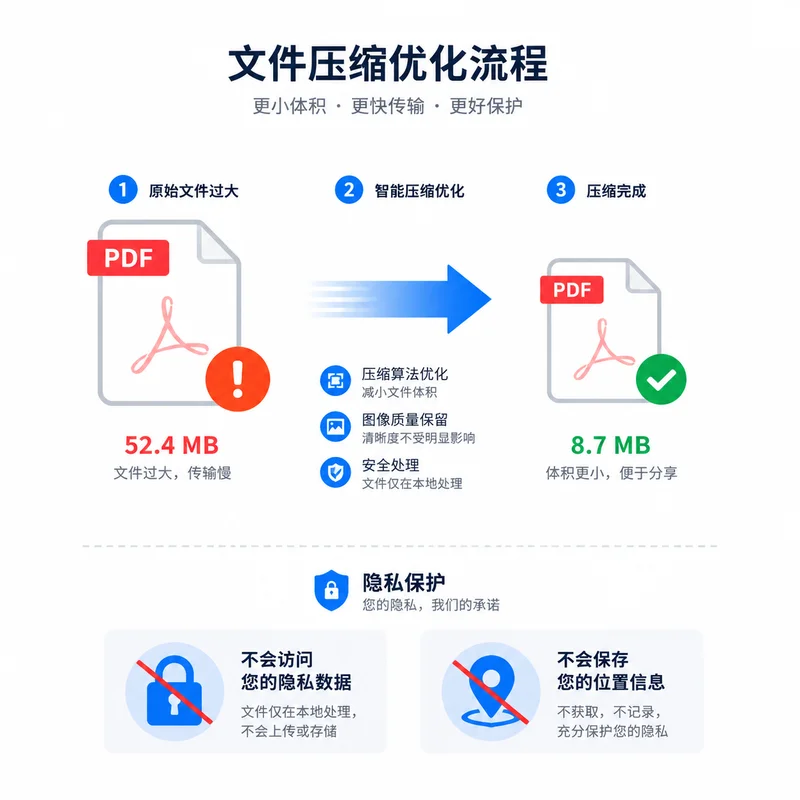 文件瘦身与隐私保护工作流示意