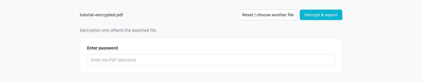 PDF 解密 - 上傳 PDF