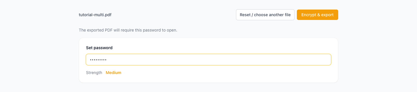 PDF 加密 - 在瀏覽器中處理