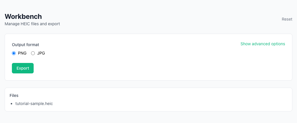 HEIC 轉 PNG/JPG - 添加 HEIC