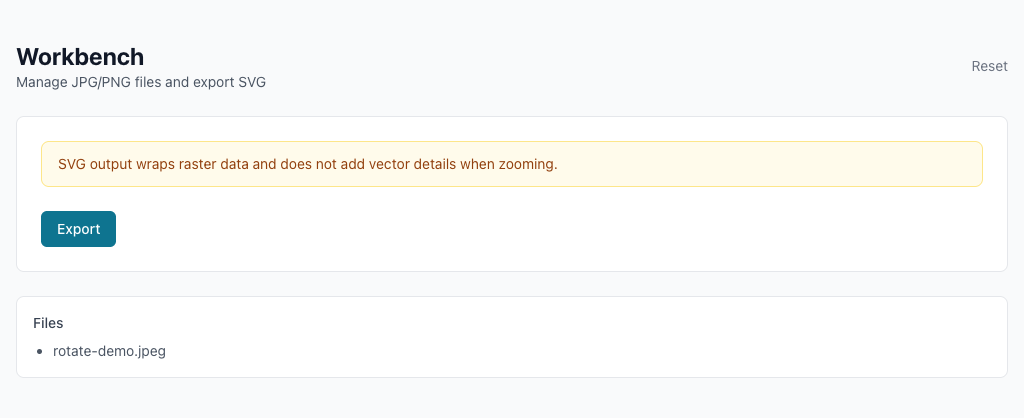 JPG/PNG 轉 SVG - 添加 JPG/PNG